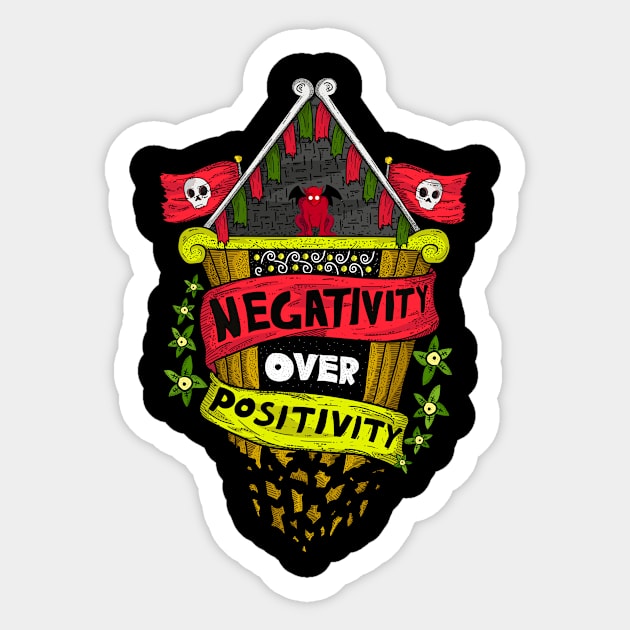 Negativity over Positivity Sticker by Asky_Pratama